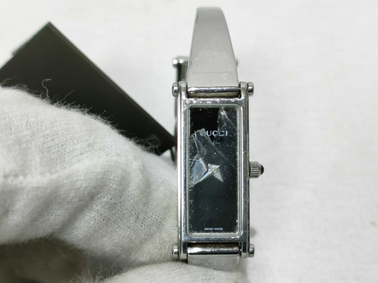 GUCCI GUCCI 1500L Women's Watch with Cracked Crystal, Not Working