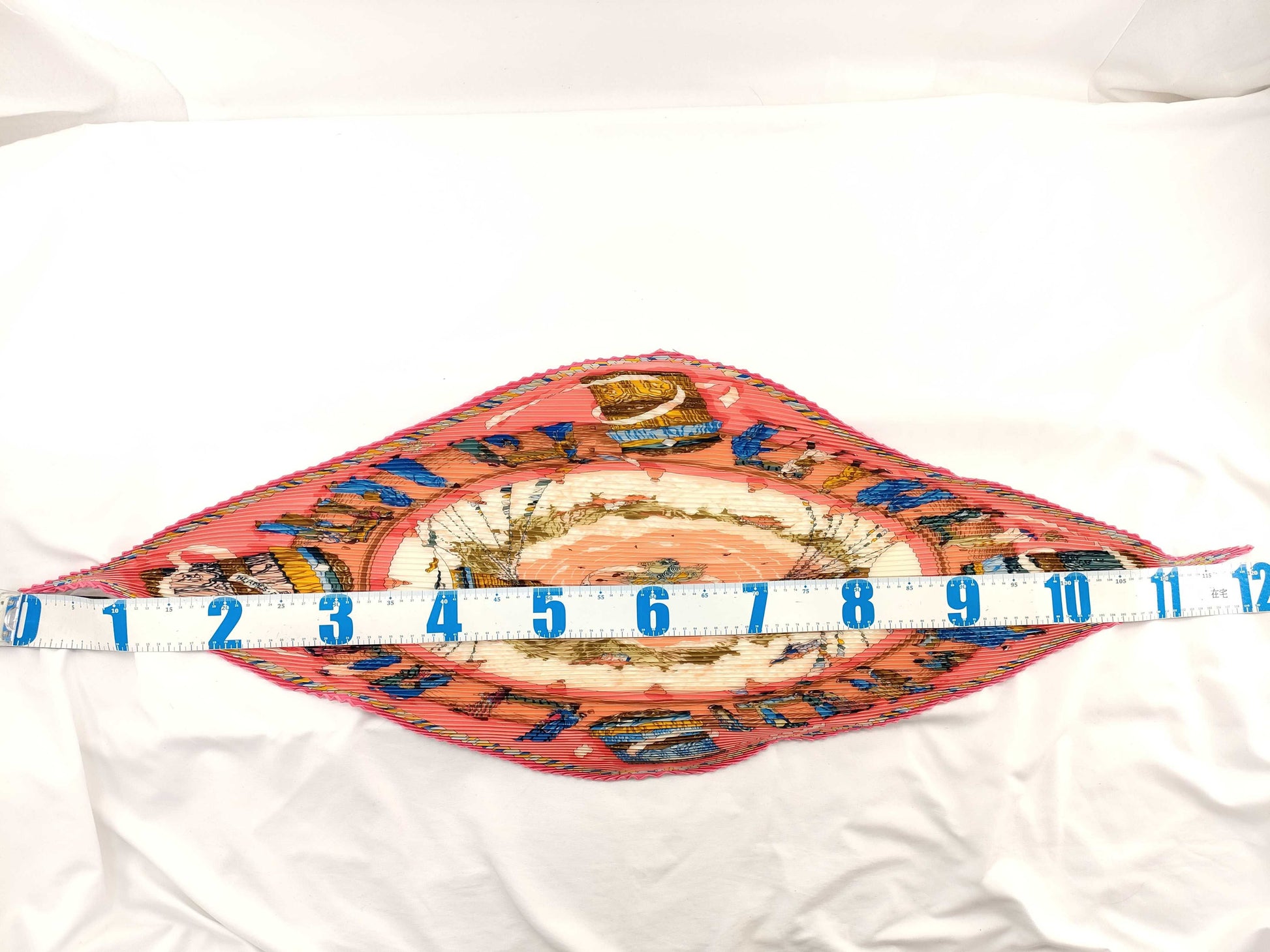 HERMES pleated ethnic pattern scarf