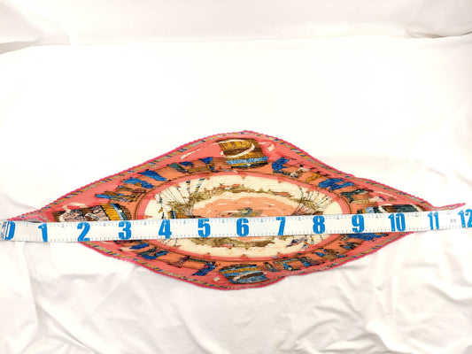 HERMES pleated ethnic pattern scarf