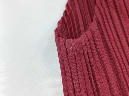 ISSEY MIYAKE Pleats Please Sleeveless Tank Top Red Top