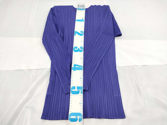ISSEY MIYAKE Pleats Please Long Sleeve Purple Top