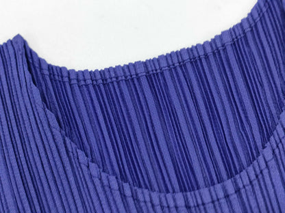 ISSEY MIYAKE Pleats Please Long Sleeve Purple Top