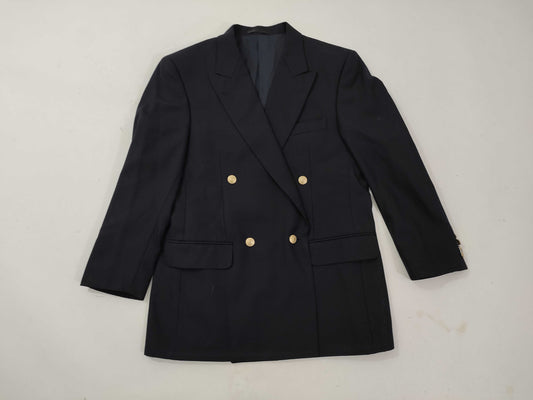 BURBERRY Double-breasted Jacket with GD Logo Buttons and Nameplate
