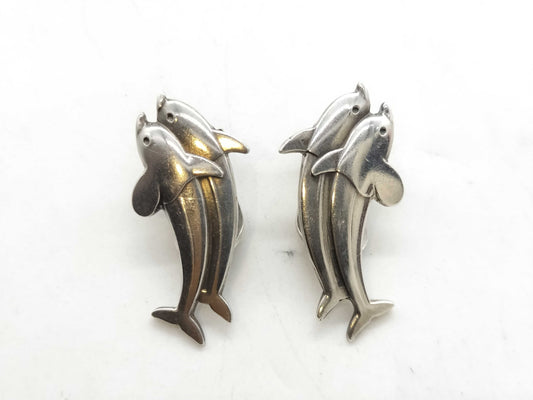 Georg Jensen Earrings 129 Dolphin SV925 7.3g Earrings