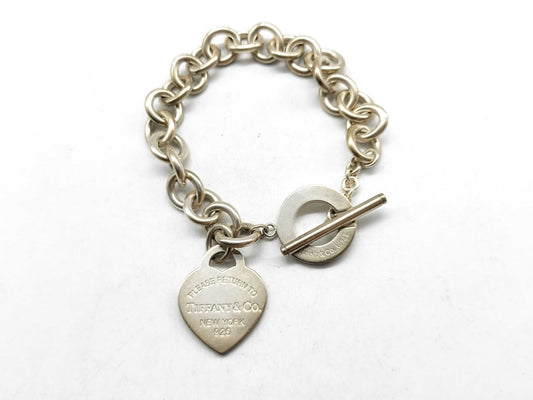 Tiffany & Co. 925 Return to Heart Tag Bracelet Bangle