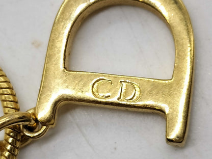 Dior D logo necklace gold necklace
