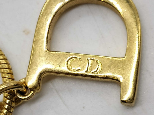 Dior D logo necklace gold necklace