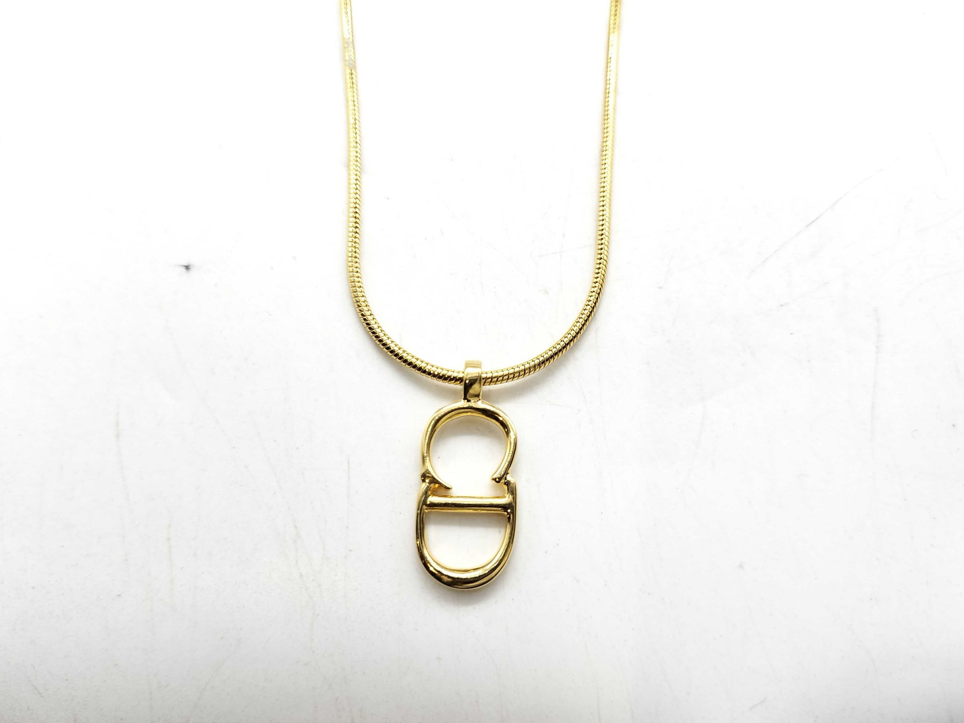 Dior CD logo necklace gold necklace