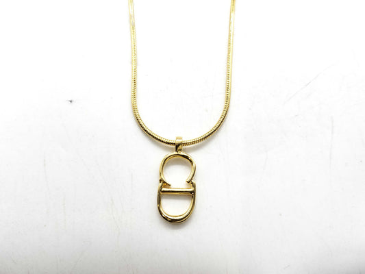 Dior CD logo necklace gold necklace