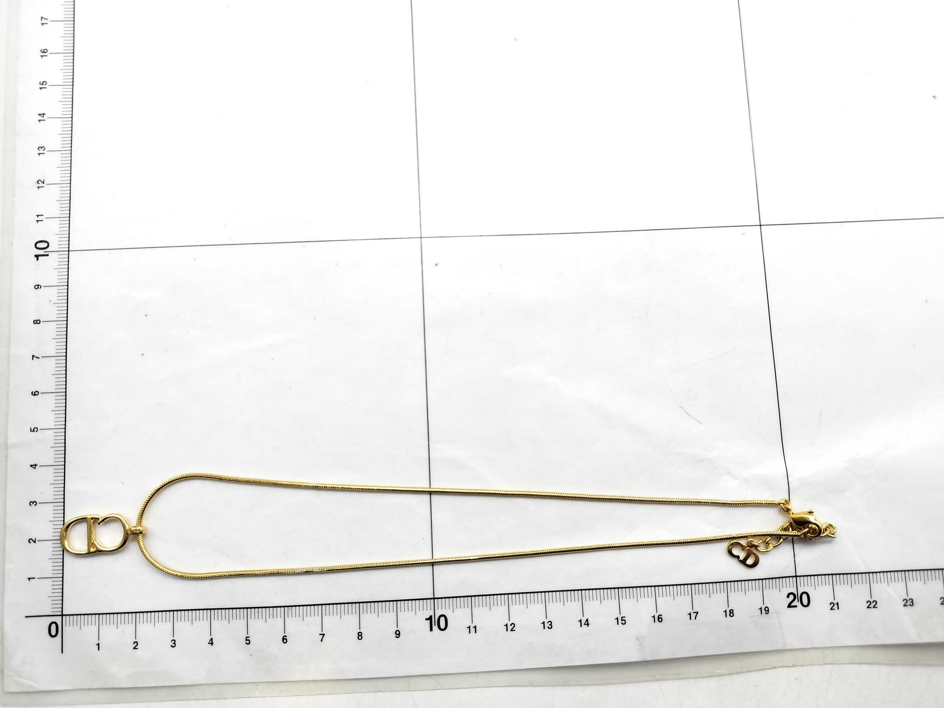 Dior CD logo necklace gold necklace