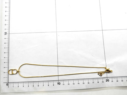 Dior CD logo necklace gold necklace