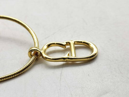 Dior CD logo necklace gold necklace