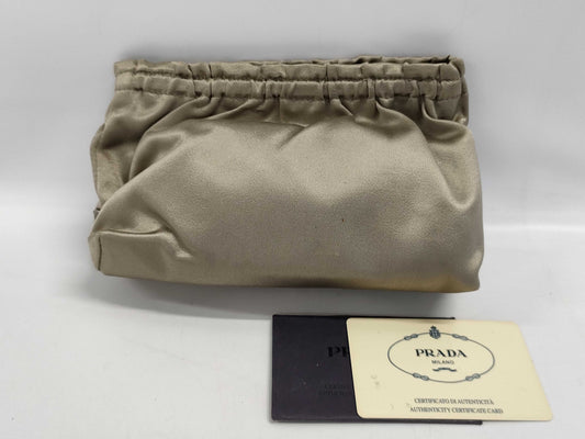PRADA cosmetic pouch with triangular plate Other accessories