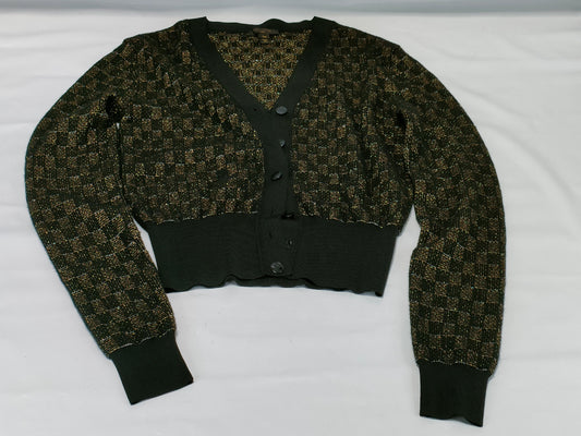 LOUIS VUITTON Damier Cardigan Cashmere Blend RW151A F7KC12OHU Cardigan
