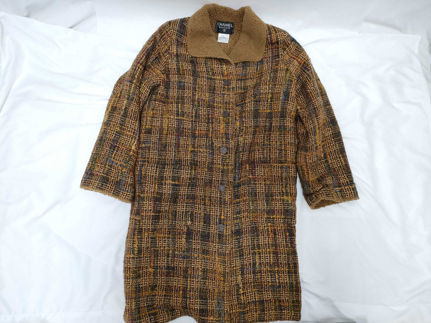 CHANEL 98A Tweed Coat Jacket