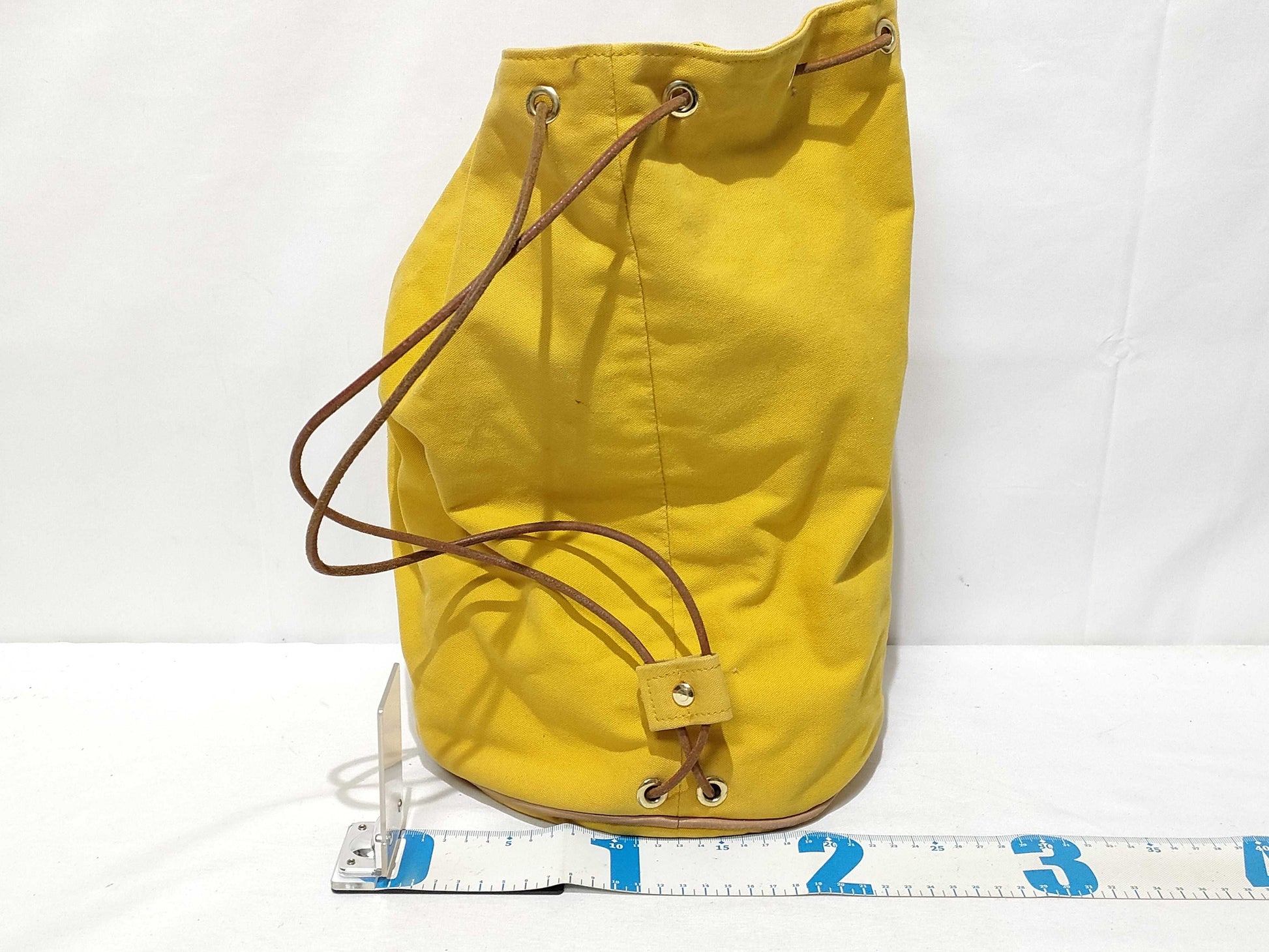 HERMES Polochon Mimir Yellow Backpack