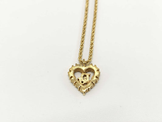 Dior Heart Necklace with Green Light Stone