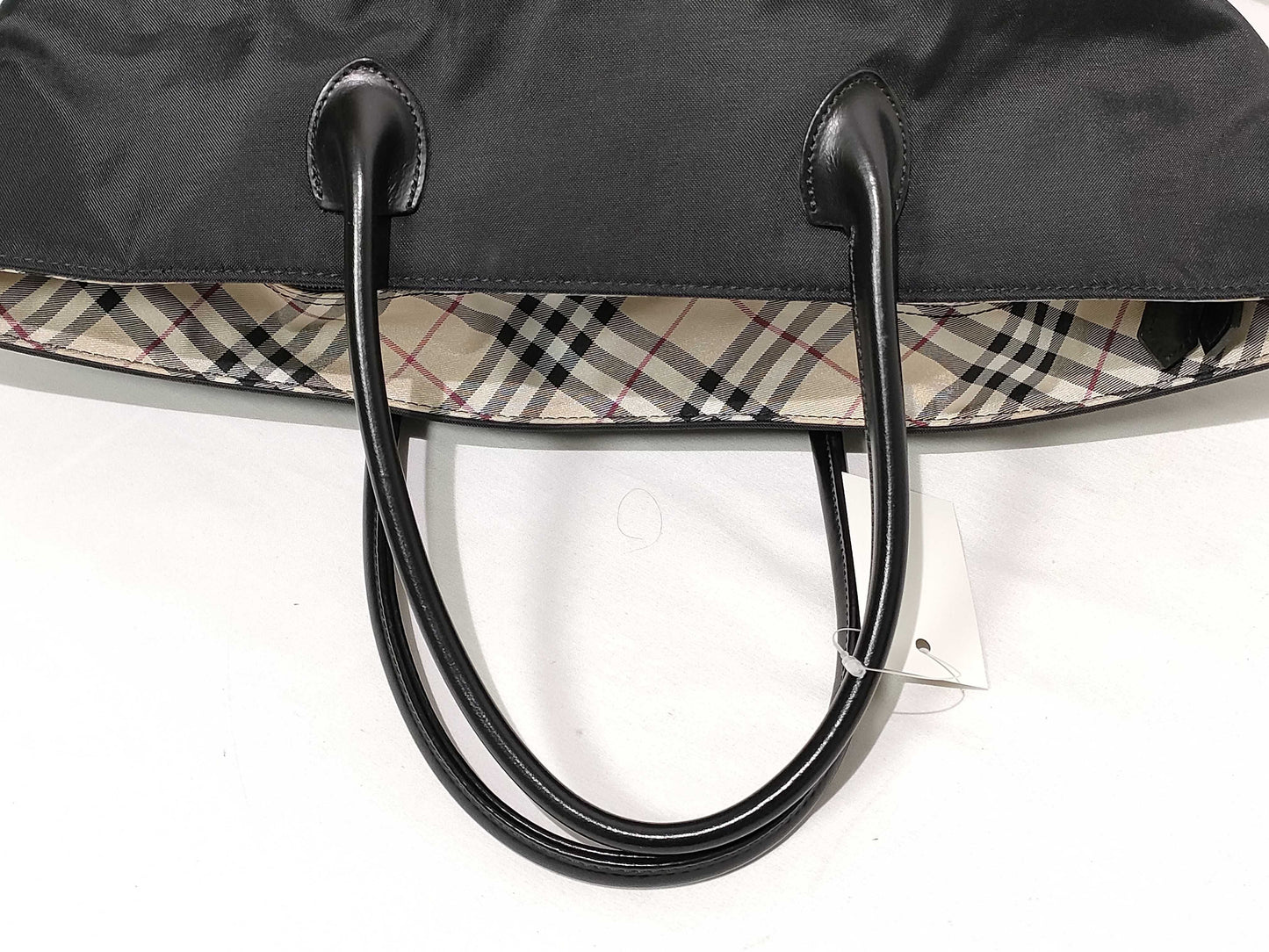 BURBERRY Blue Label Nova Check Handbag Boat-Shaped Tote Bag