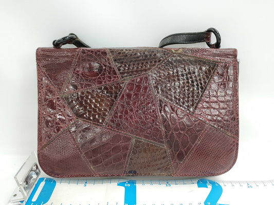 Yves Saint Laurent Patchwork Crocodile Shoulder Bag
