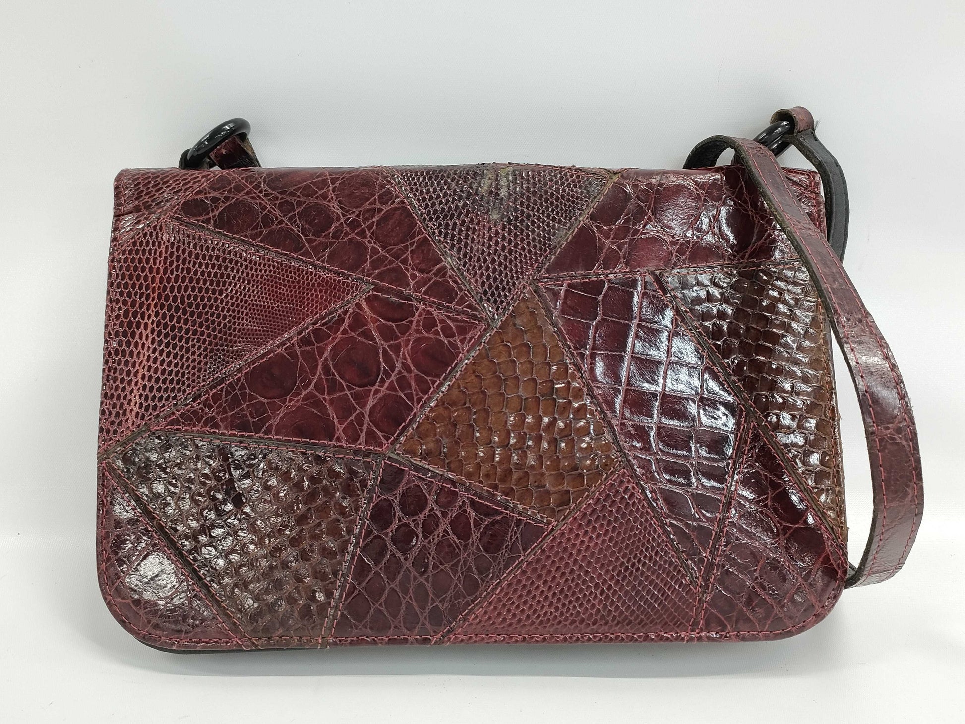 Yves Saint Laurent Patchwork Crocodile Shoulder Bag