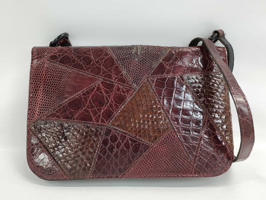 Yves Saint Laurent Patchwork Crocodile Shoulder Bag