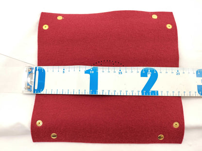 HERMES Vidpoche Felt Red Other Accessories
