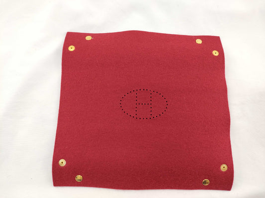HERMES Vidpoche Felt Red Other Accessories