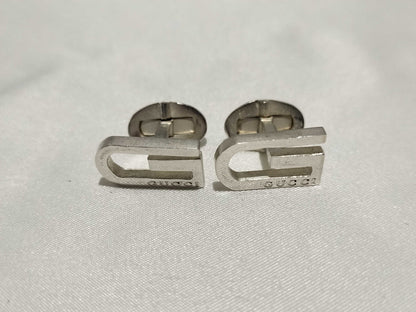GUCCI 925 Cufflinks Logo Tie Clip/Cufflinks
