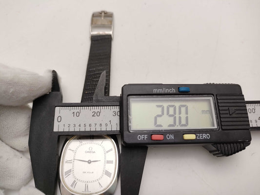 OMEGA De Ville Silver Dial Stainless Steel x Leather/Hand-Wound Women's Watch