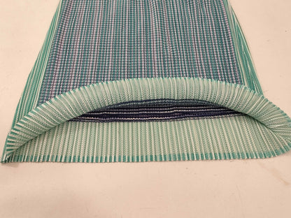 ISSEY MIYAKE Pleats Please Striped Skirt Green Skirt