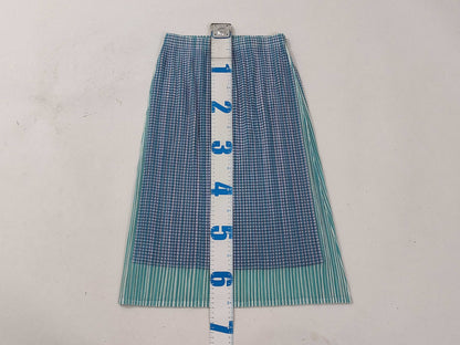 ISSEY MIYAKE Pleats Please Striped Skirt Green Skirt