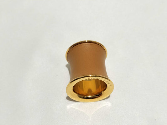 HERMES Scarf Ring Leather Other Accessories