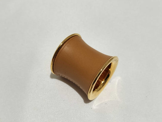 HERMES Scarf Ring Leather Other Accessories