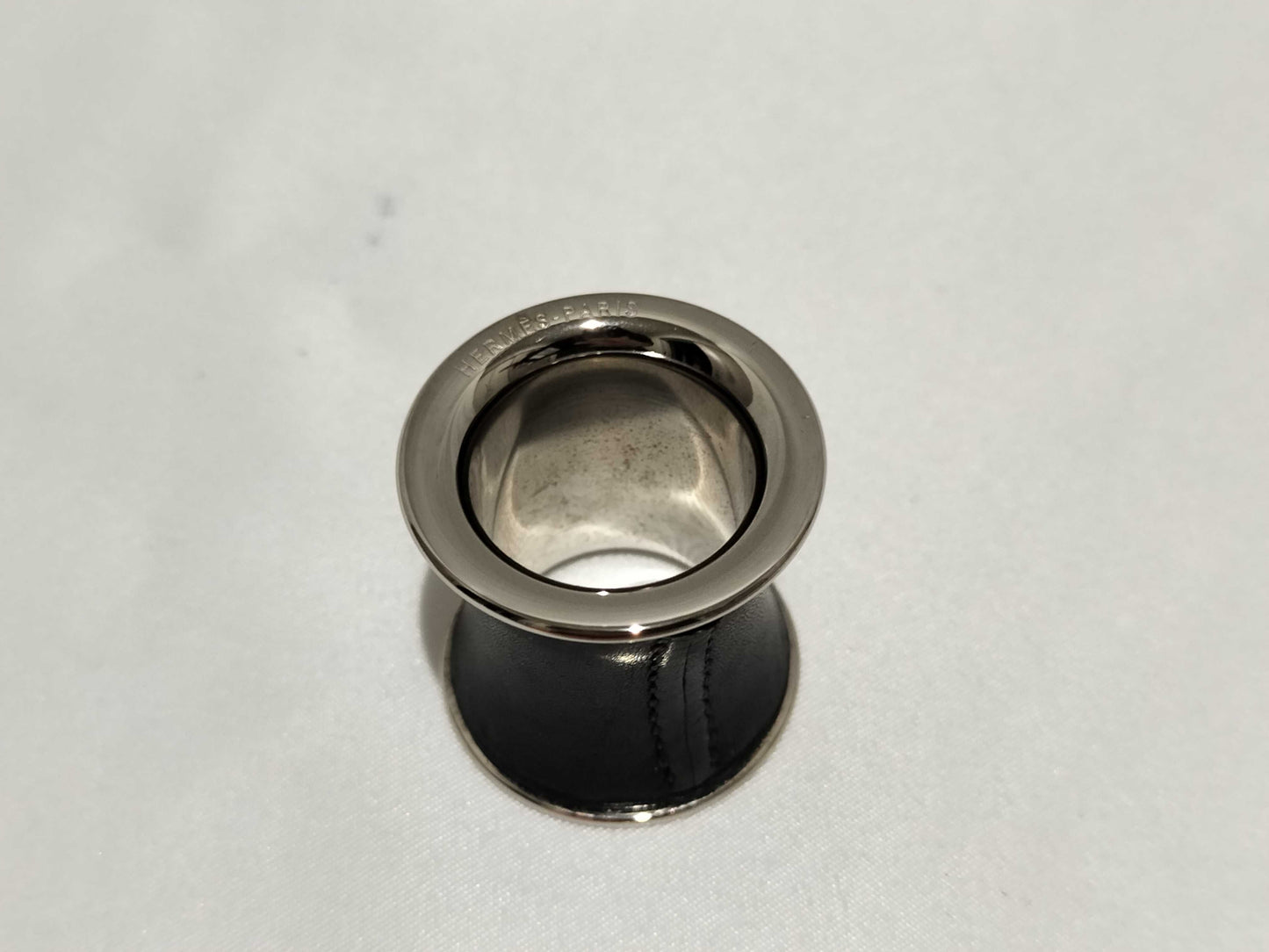 HERMES Scarf Ring Leather Other Accessories