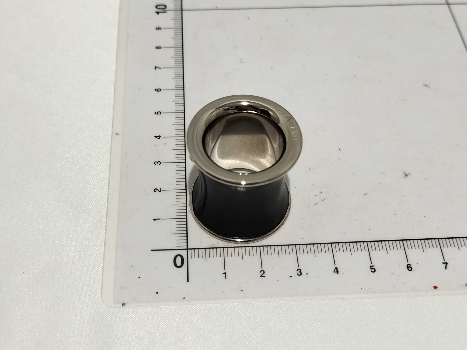 HERMES Scarf Ring Leather Other Accessories