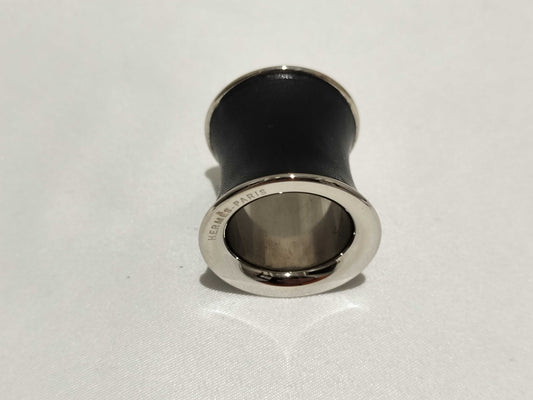 HERMES Scarf Ring Leather Other Accessories