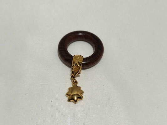 HERMES scarf ring with wood charm Other accessories