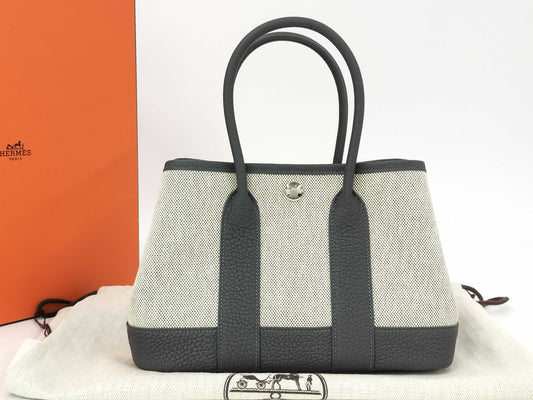 HERMES Neo Garden 23/Toile H K engraved handbag