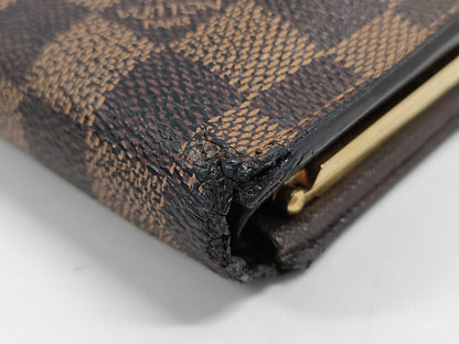 LOUIS VUITTON Damier clasp bifold wallet