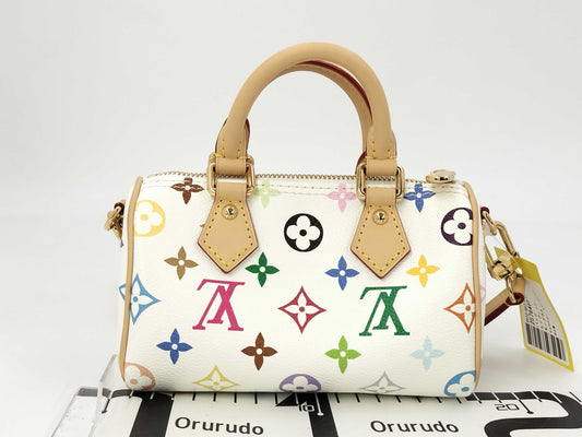LOUIS VUITTON Monogram Multicolor Speedy Nano Shoulder Bag by Takashi Murakami