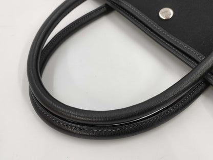 HERMES Garden Party Canvas and Leather Tote Bag
