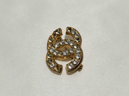CHANEL Coco Mark Brooch/Coco Mark/Rhinestone/Stone Missing Brooch