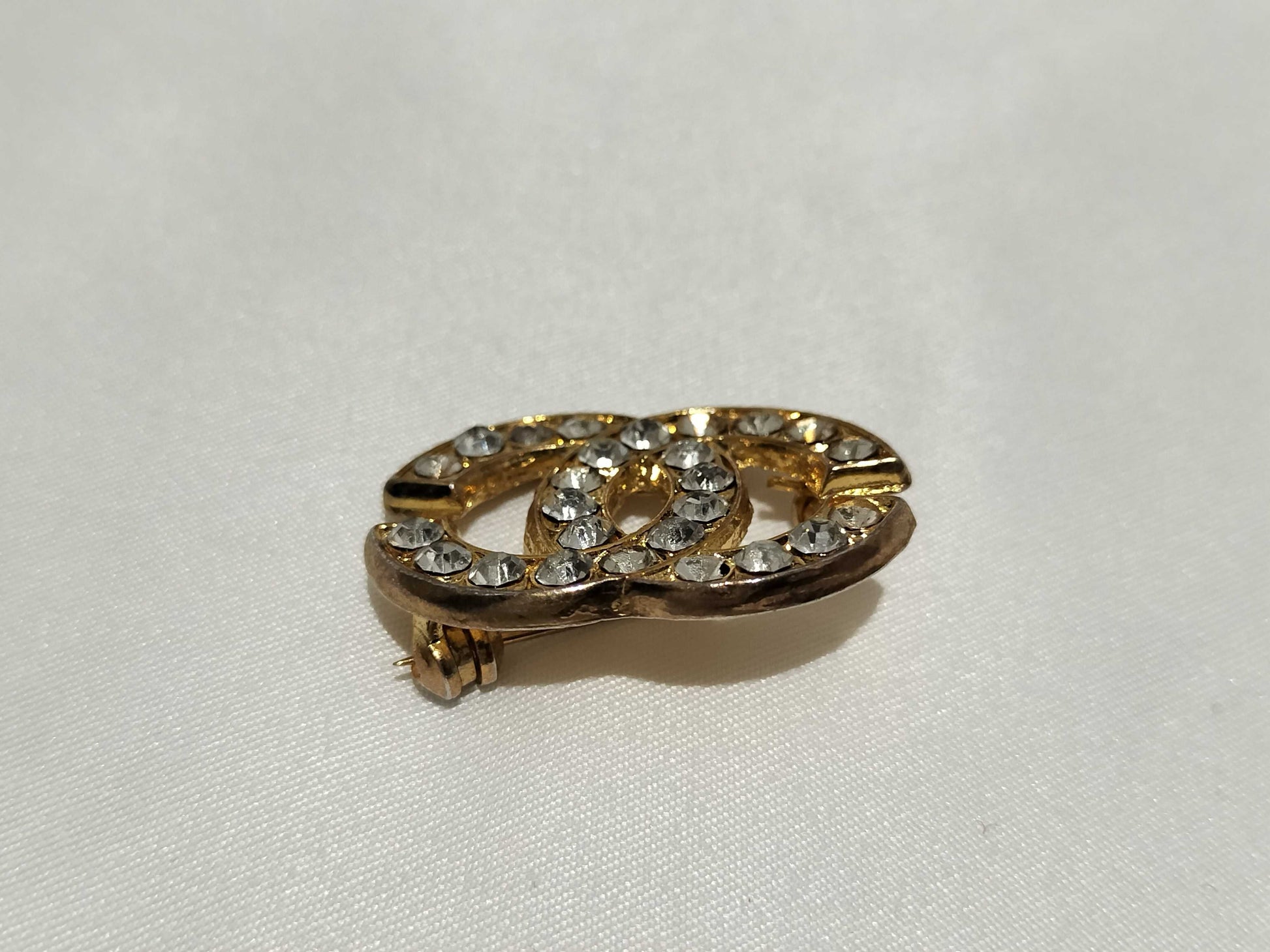 CHANEL Coco Mark Brooch/Coco Mark/Rhinestone/Stone Missing Brooch