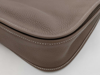 HERMES Evelyn 3 Trois 29 PM Etoupe Beige Shoulder Bag