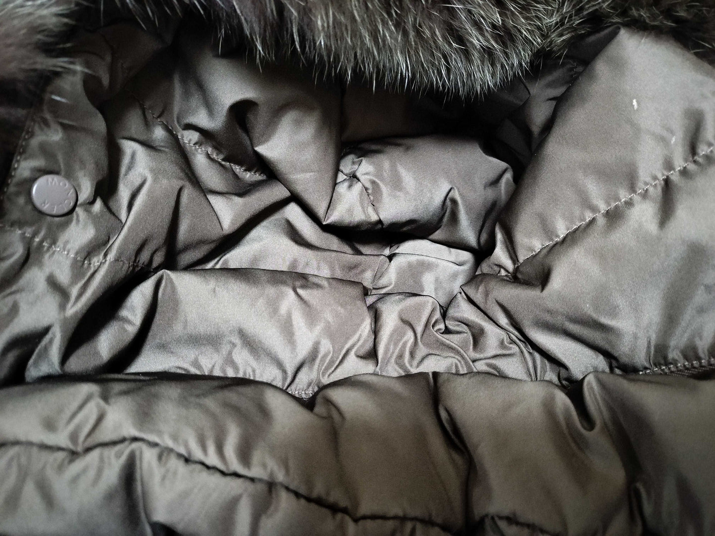 MONCLER tissu material stoff tessuto women's down coat jacket