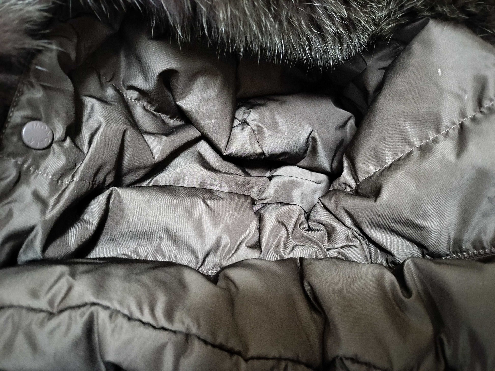 MONCLER tissu material stoff tessuto women's down coat jacket