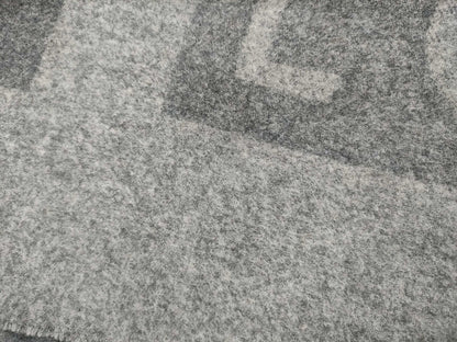LOUIS VUITTON Scarf Logo 100% Cashmere Gray Scarf