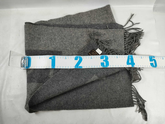 LOUIS VUITTON Scarf Logo 100% Cashmere Gray Scarf