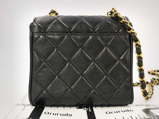 CHANEL Lambskin Mini Matelasse Shoulder Bag