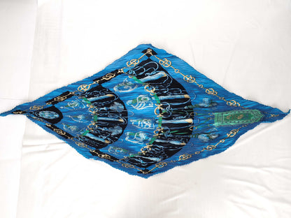 HERMES Carre Carre 90/Pleated/Cricketis Scarf
